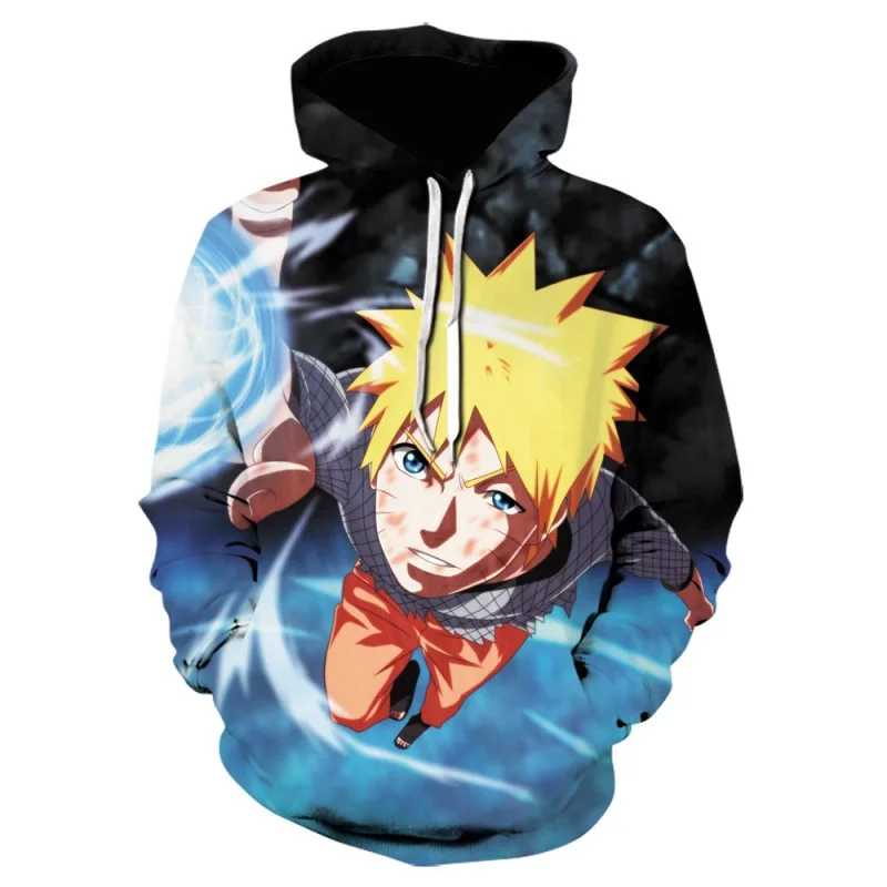

New Trendy 3D Printing Anime Peripheral Naruto Hooded Sweatshirt Hoodie for Men, Women and Children Adult Size