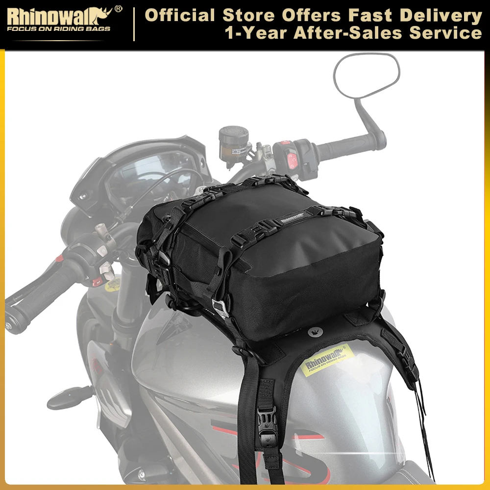 Conjunto de bolsa para tanque de motocicleta Rhinowalk MT2206 à prova d'água 6L/8L/10L Bolsa universal com base para uso ao ar livre Mochila de viagem 2023