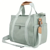 Casual Canvas Crossbody Tote Bag With Multiple Pockets