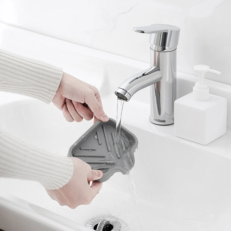Silicone Soap Dish Self Draining Soap Dish Soap Dish 4 Pcs Soap Holders Bathroom Soap Tray Soap Dish Bar Soap Holder For Shower 4