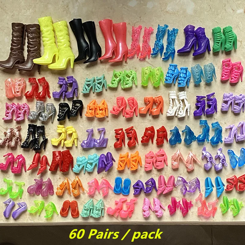 60 Paia Di Scarpe Con Tacco Per Bambole Barbie - Sandali Moda Per Bambole 1/6 Da 11.5 Pollici - Foto 4
