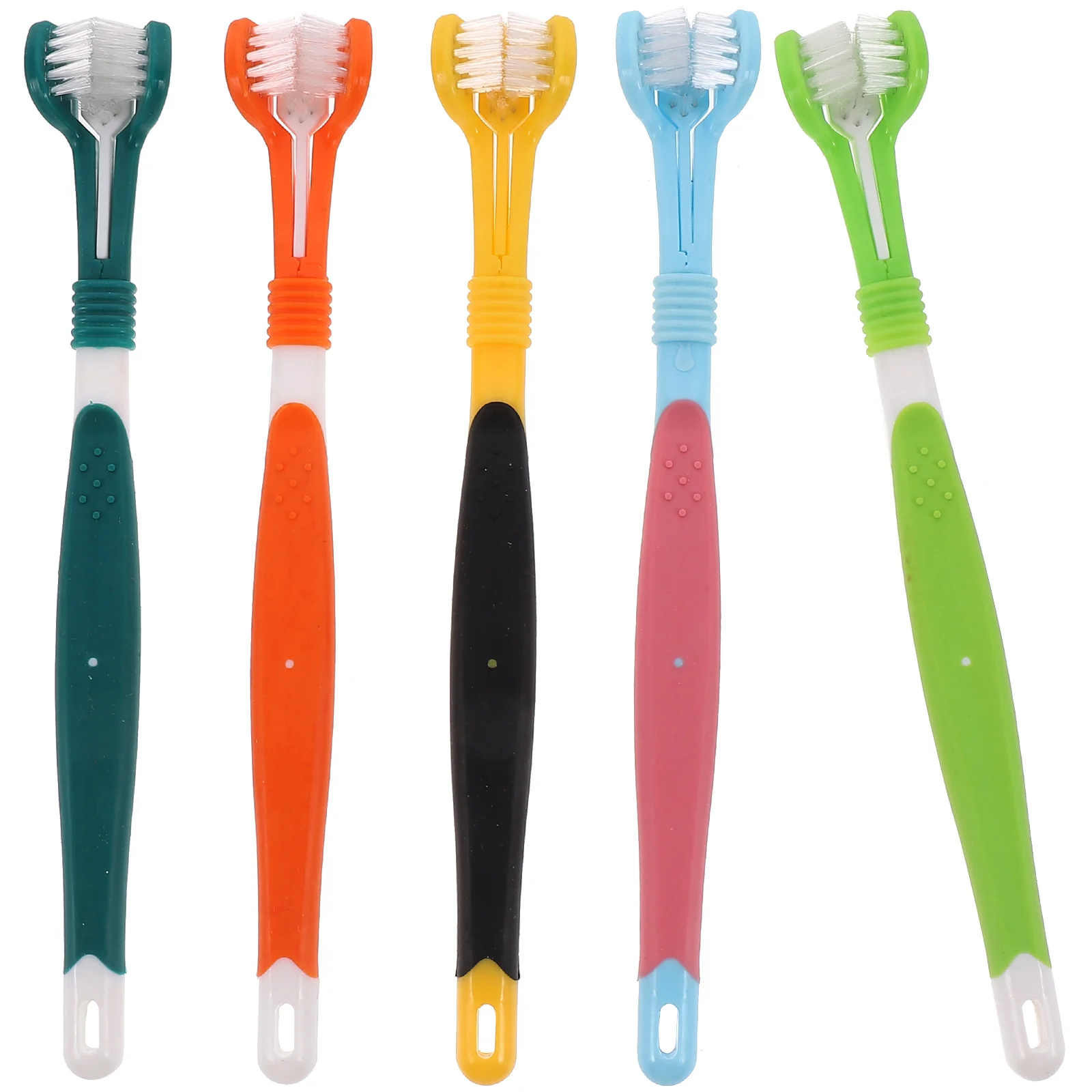 

5pcs 3- Sided Set Cat Cleaning Mouth Care Three Sided Toothbrushes Cleaning Tools
