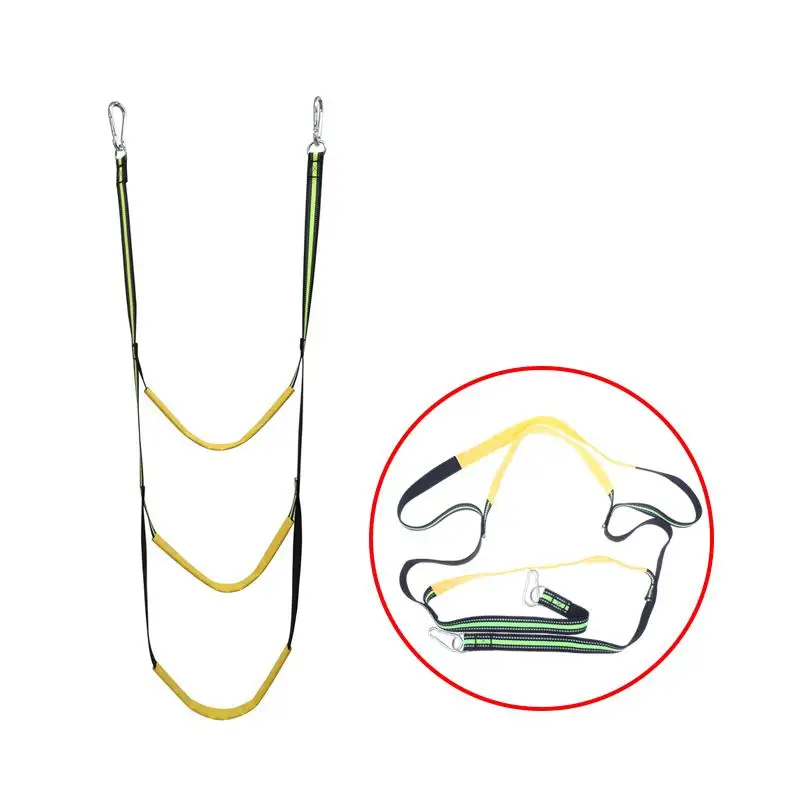 (YY) 1 יחידה סולם סירה חדש 2025 סולם חבל סירה עזר סולם 3 שכבות סולם ניילון נייד חוזר