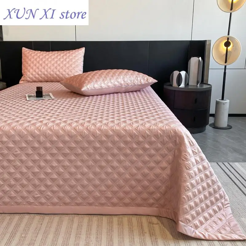 Popxstar 1pc Quilted Bedspread Fresh Style Bed Cover плед для кровати Lace Bed Linen Skin-friendly Mattress Protectors (No Pillowcase)