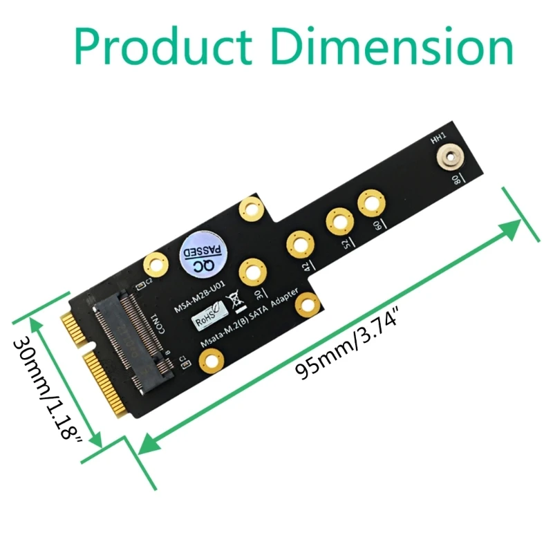 2023 New Compact M.2 Key B to mSATA Adapter Wireless Card Conversion for Laptop/Desktop