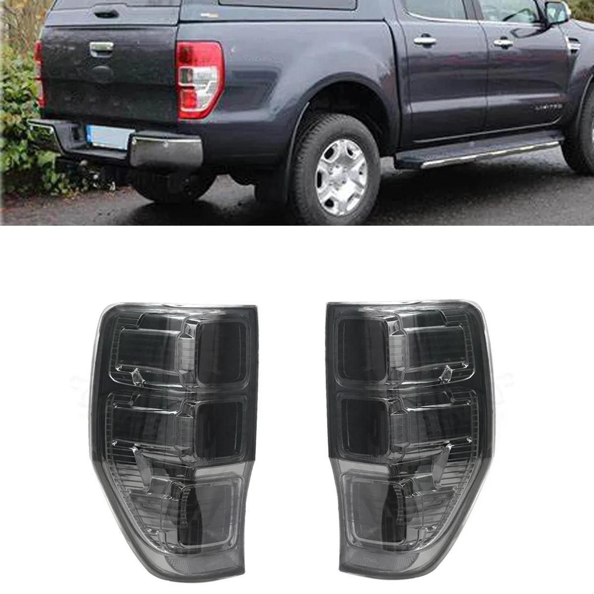 

Left Rear Tail Light Stop Brake Lamp for Ford Ranger Ute PX XL XLS XLT 2011-2020 Signal Lighting with Wire Without Bulb