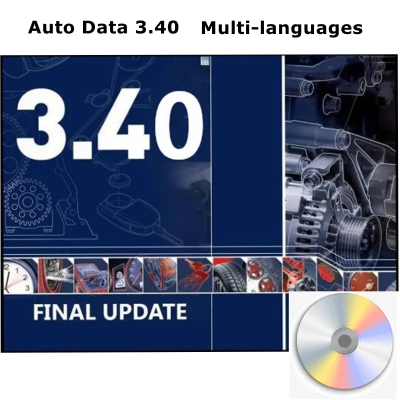 

2022 Hot Sale Auto Data 3.40 Auto Repair Software Multi-languages Send by CD Guide Version Remote Automotive Car Tool Software