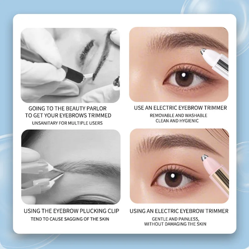 Eyebrow Trimmer for Women, Rechargeable Eyebrow Hair Remover, Painless Electric Razor, Eye Brow and Face Epilator Hair Removal