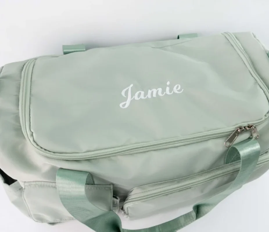 Bolsa De Fin De Semana Personalizada Con Inicial - Incluye Bolsa De Maquillaje, Correa Para Hombro Y Asa De Maleta