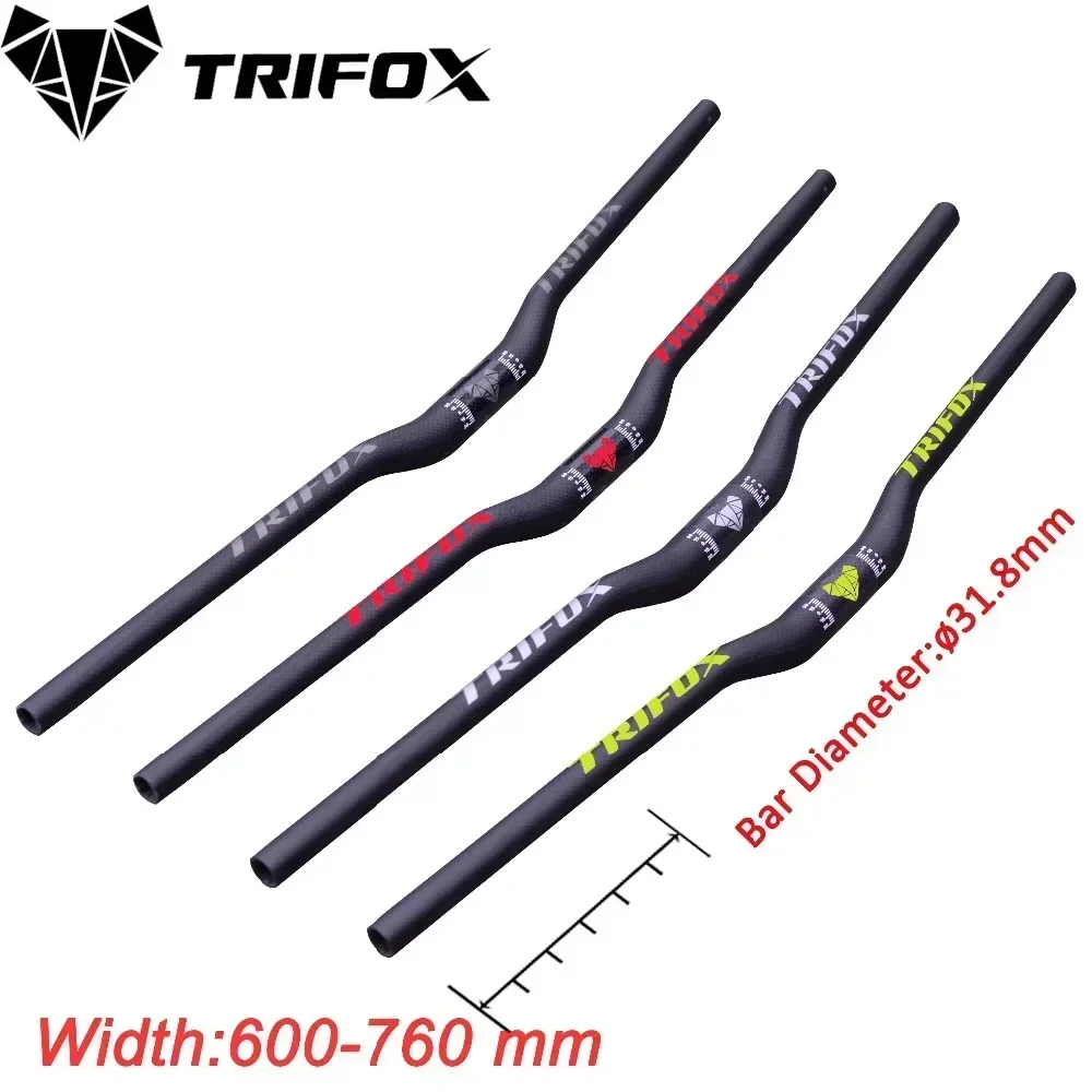 

TRIFOX Carbon Fiber MTB Bike Riser Carbon Handlebars Suitable For 31.8mm Stem 740mm T800 3K Matt Riser Bars For MTB Bicycles