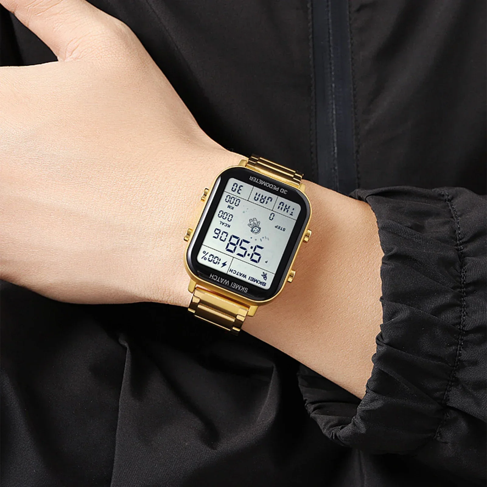 Skmei Men Stopwatch Countdown Wristwatch Calendar Clock Reloj Hombre Sport Pedometer Calorie Calculation Digital Watches 1888 3