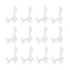 12Pcs 3 Inch Plastic Easels or Plate Holders Display Dinner Plate (Transparent) 1