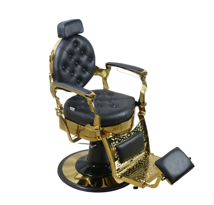 2021 antique Cheap Hair Equipment Furniture Luxury Wholesale golden reclining Barber Chair