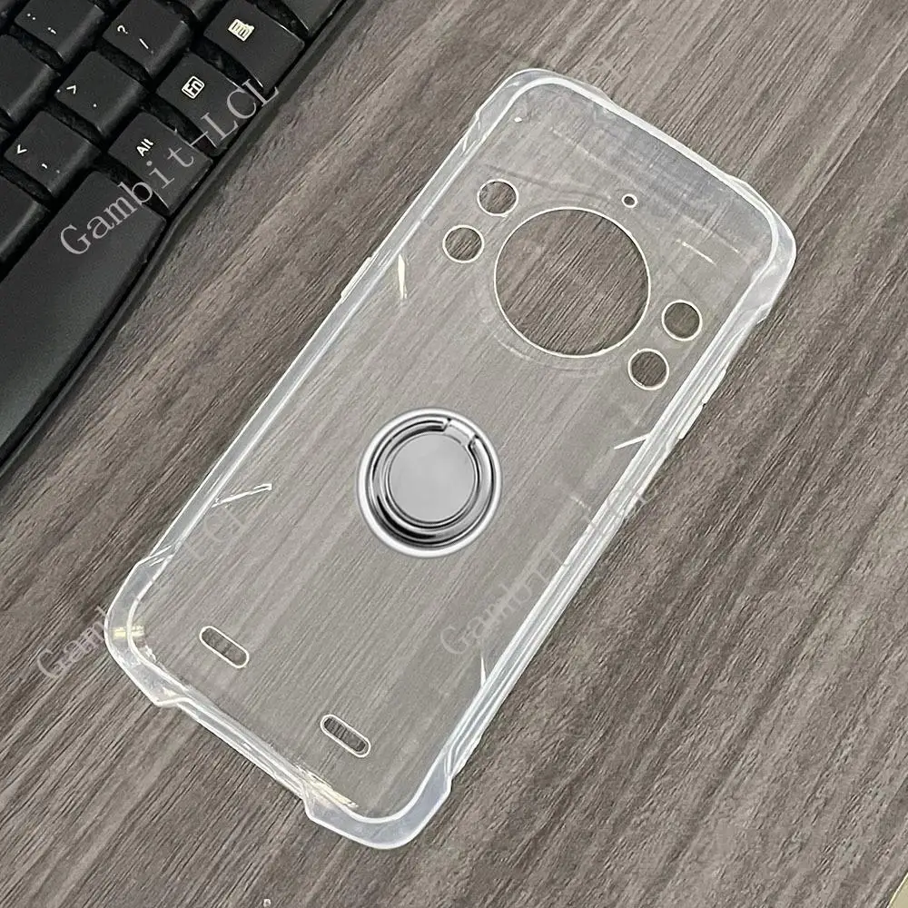 Durable TPU Soft Silicone Phone Case with Back Ring Holder Bracket