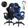 1Pc Gaming Chair with Bluetooth-compatible Speakers, Ergonomic Massage Computer Chair with Height Adjustable, Video Game Chair 3
