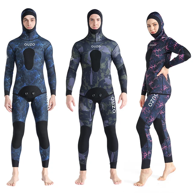 Camo Spearfishing Wetsuits Men Women 1.5mm or 3mm Neoprene 2