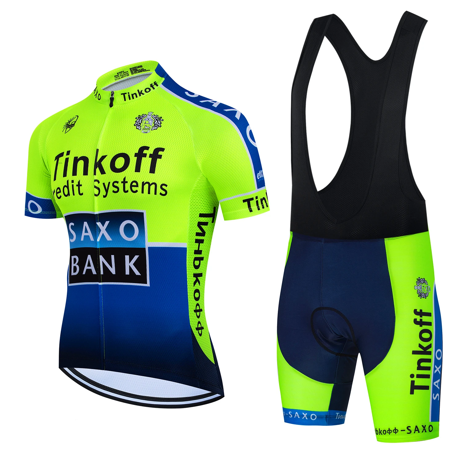 Saxo Bank Tinkoff TEAM Cycling Sets Triathlon Bicycle Clothing