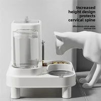 เครื่องให้น้ำและอาหารแมวแบบอัตโนมัติ 1 ชิ้น - ดีไซน์ชิ้นเดียว ป้องกันการหก ความจุขนาดใหญ่ 3