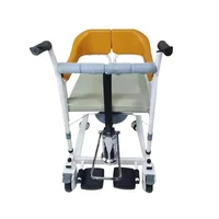 Elderly Patient Bed-Ridden Adjustable Nursing Transport Moving Hydraulic Transfer Lifter Lifting Commode Chair with Toliet 2