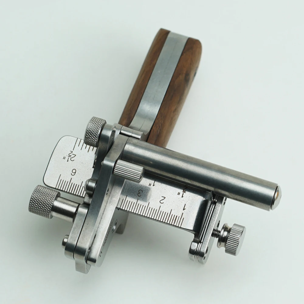 Nattools 수동 가죽 스트립 커터 롤러 유형 10-60MM 미터법 인치 이중 스케일이있는 조정 가능한 Leathercraft 벨트 절단 도구