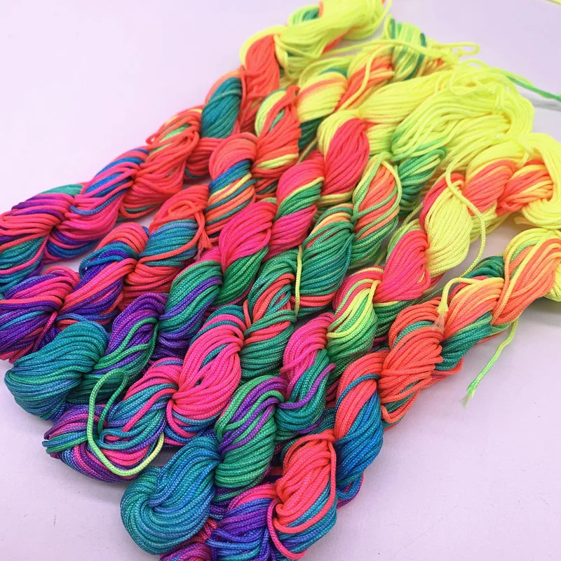 1.0mm Nylon Cord Thread Chinese Knot Macrame Rattai Braided String 20yards/lot for Jewelry Making DIY Clothing Accessories,nylon cord,macrame cord