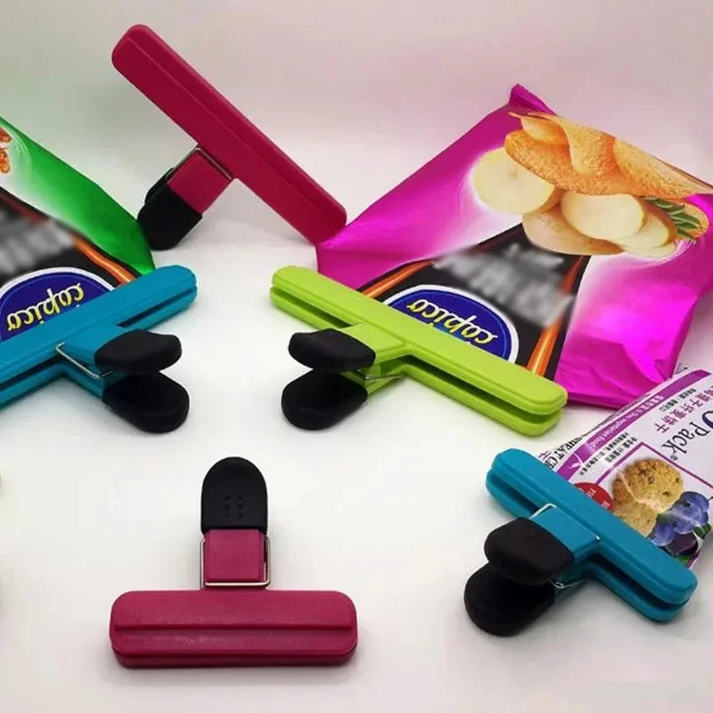 Portable Kitchen Storage Food Travel Plastic Tongs Snack Seal Sealing Bag Clips Sealer Clamp Storage Tool Kitchen Accessories bread bag clips kitchen bag clips sealing clips storage bag clips bag clips