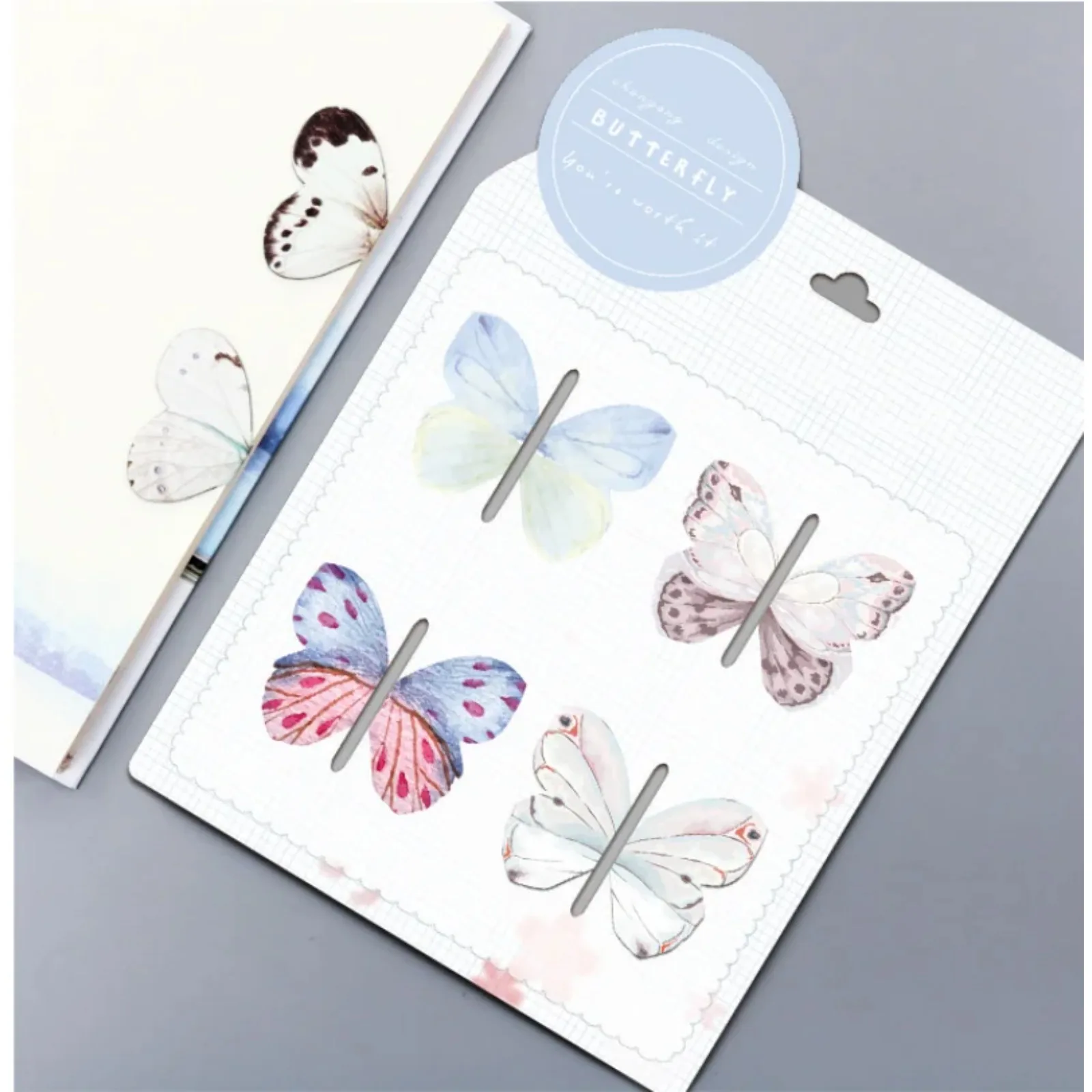 4pcs Cartoon Magnetic Bookmarks Cute Butterfly Shape Student Reading Accessory Marks Book Page Clip Creative Stationery Supplies magnetic bookmark bookmarks stationery supplies