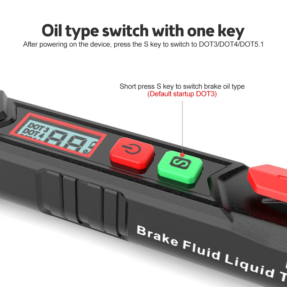HABOTEST HT662 Car Brake Fluid Moisture Meter Liquid Oil Tester Pen Analyzer For DOT3/DOT4/DOT5.1 Brake oil Quality Flow Meters