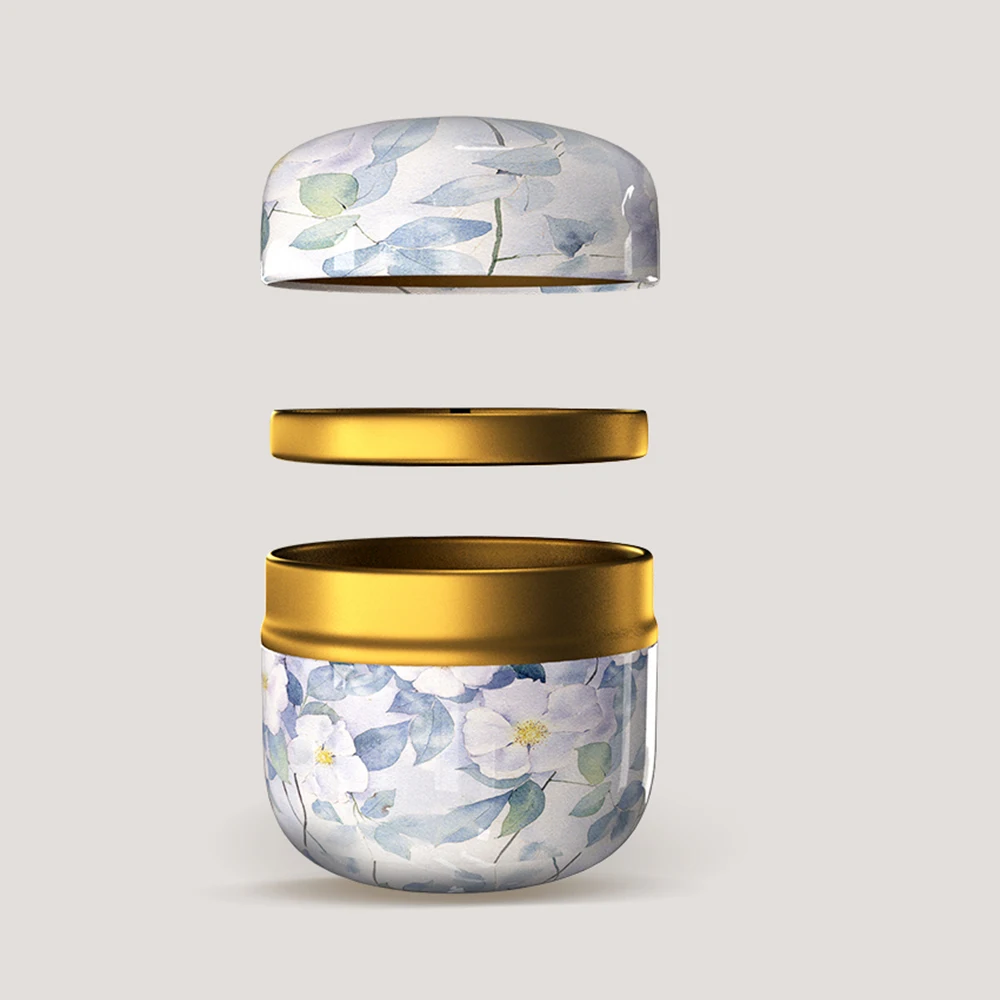 6pcs/lot Tea Containers Candle Cans Tea Box Candy Snacks Small Round Cans Mini Portable Tin Packaging