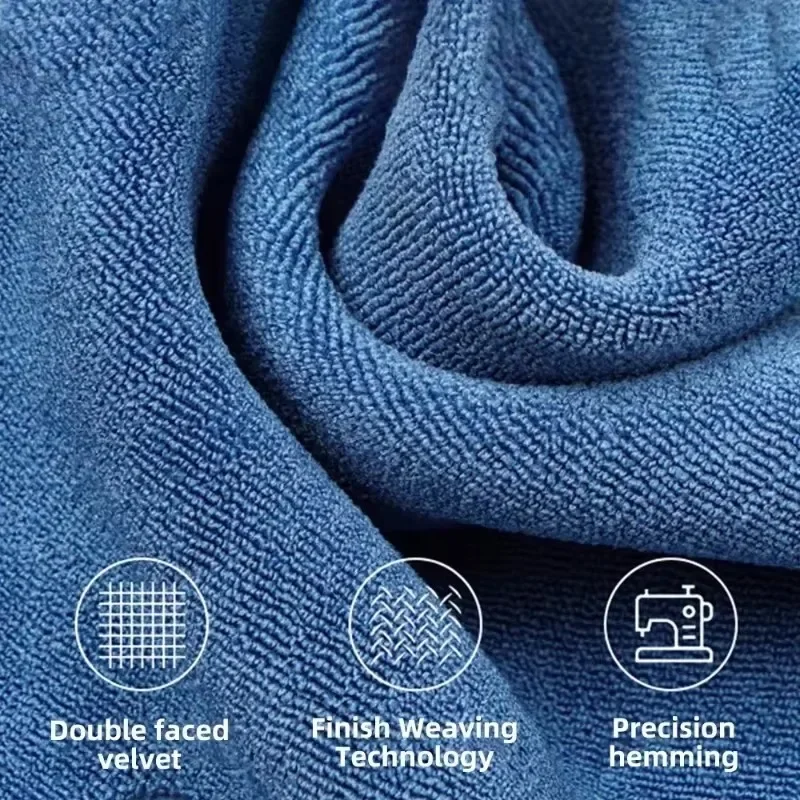 Microfiber Cleaning Towel Double-sided Drying Cloth Car Care Household Window Bathroom Cleaning 30/40/60/75cm