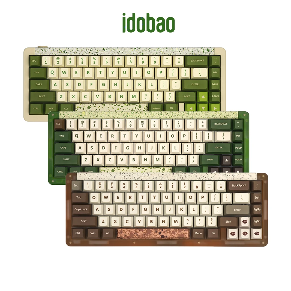 IDOBAO-맞춤형 기계식 키보드 핫 스왑 3 모델 조립식 키보드, 보네베어 키트, 가스켓 마운트, ID67 플러스, QMK/알루미늄 케이스를 통해
