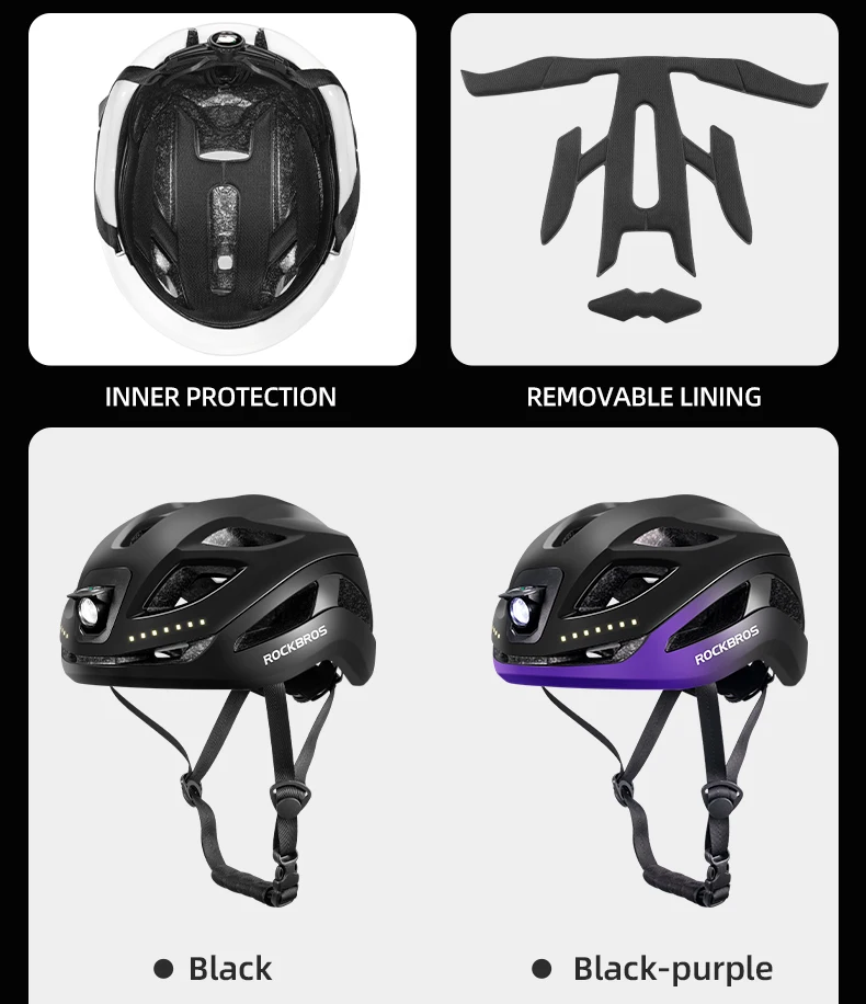 Bike Headlamp Cycling Helmet Ultralight Type-C Charging Bicycle Light Helmet Spo