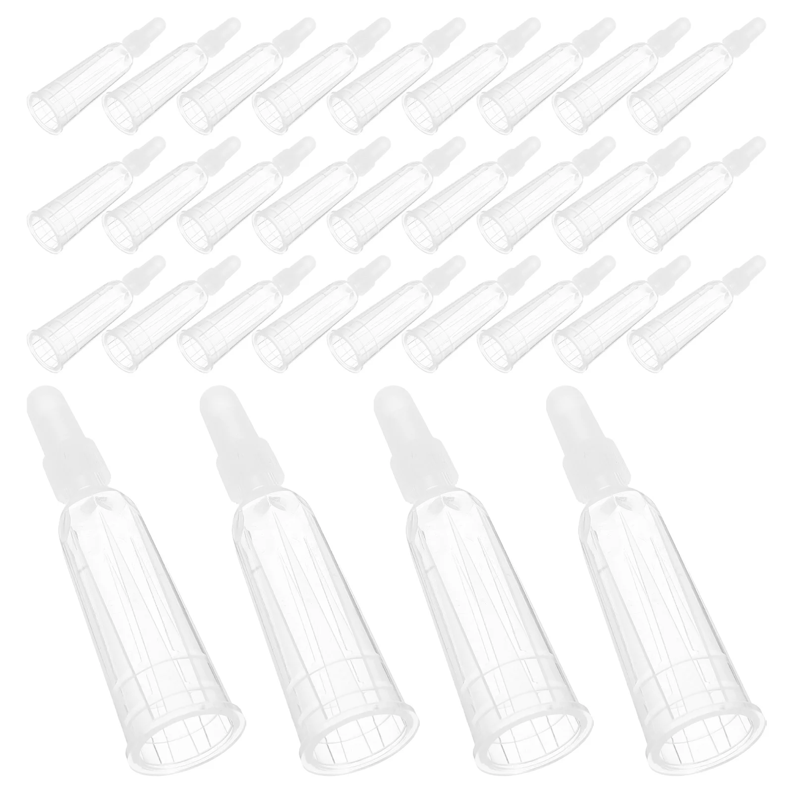 50 Pcs Set Mini Bottle Ampule Oil Dispenser Plastic Tips Liquid