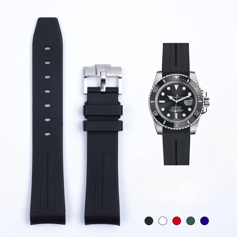 Cinturino In Gomma Per Rolex Gmt Black Green Water Ghost Air Overlord Waterproof Diving Daytona Cinturino Per Orologio In Silicone Da 20Mm