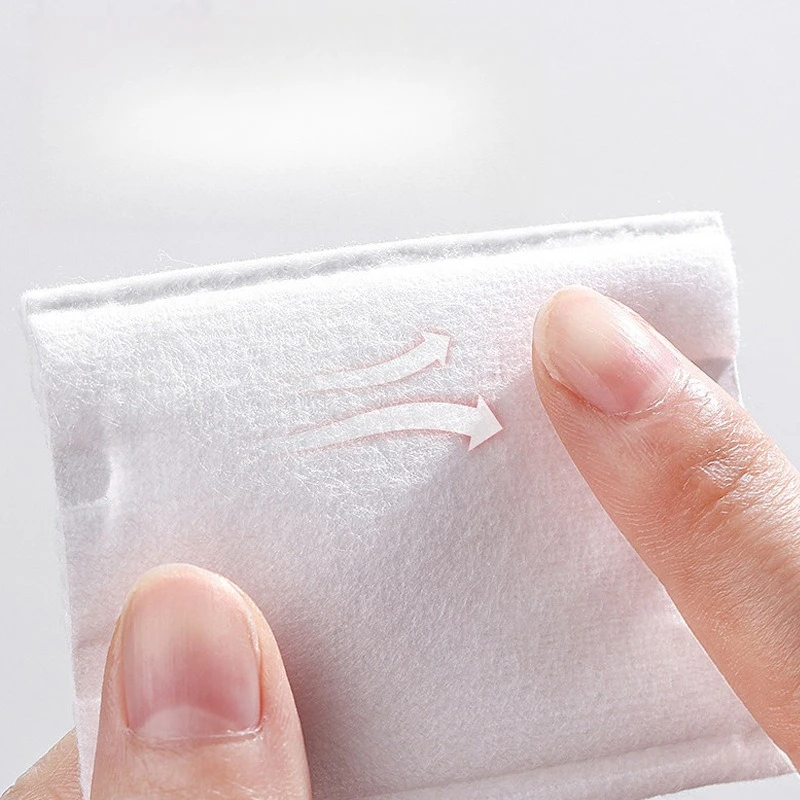 Water-Saving Softening Makeup Cotton Storage Box - Double-Sided Diamond Cosmetic Cleansing Cloth, Thin Sheet for Toner Mask