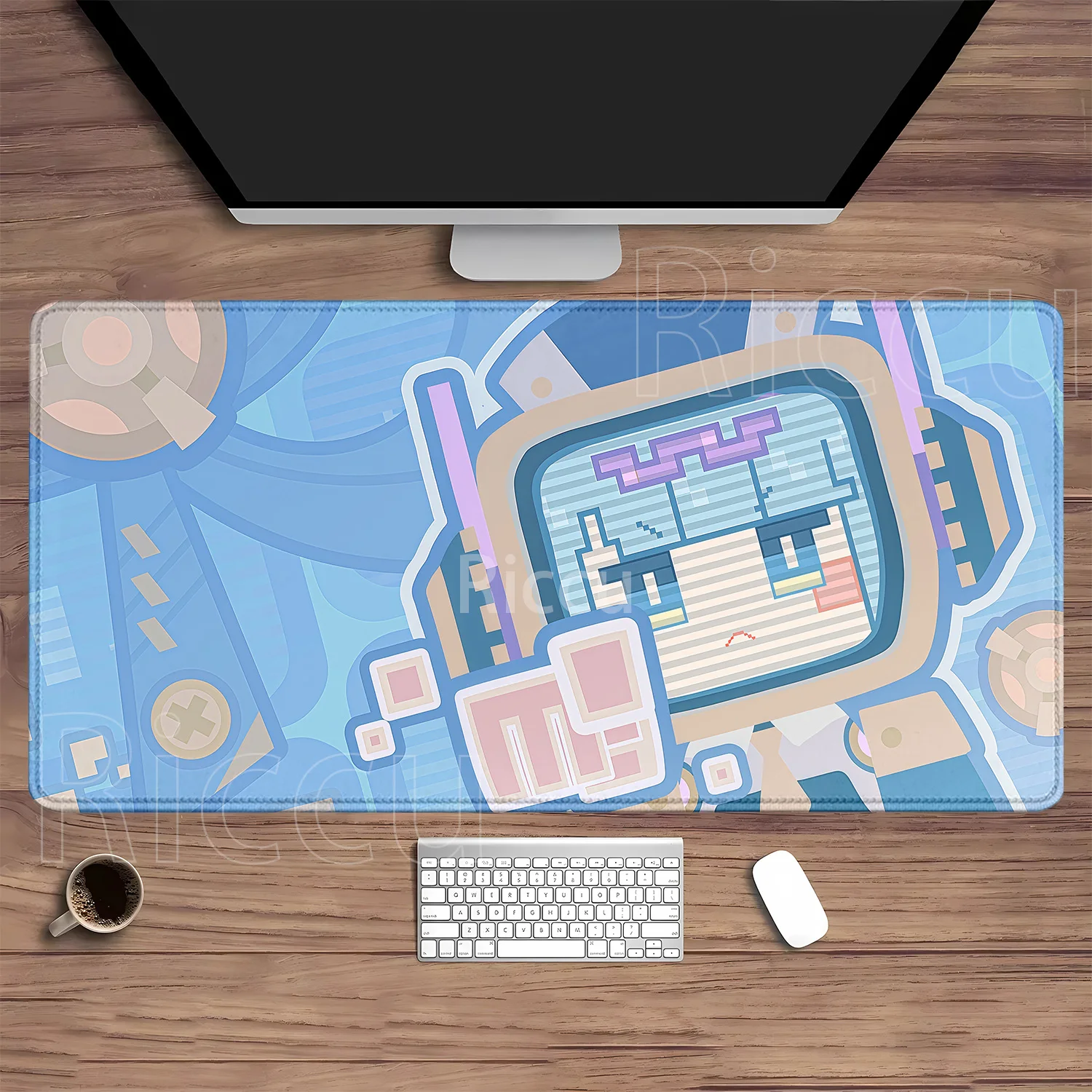 Varesa Columbina Furina Genshin Impact Pattern Gaming Mouse Pad - Large Rubber HD Printed Desk Mat