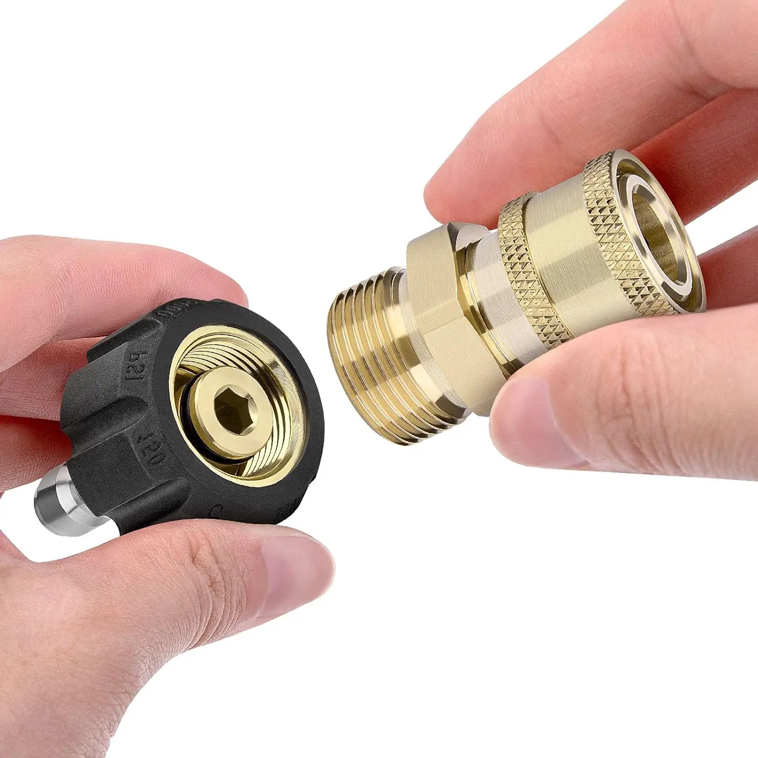 High Pressure Washer M22 To 1/4" Quick Connect Hitch 14MM/15MM 5000PSI Swivel Adaptor Car Wash Accessories 4