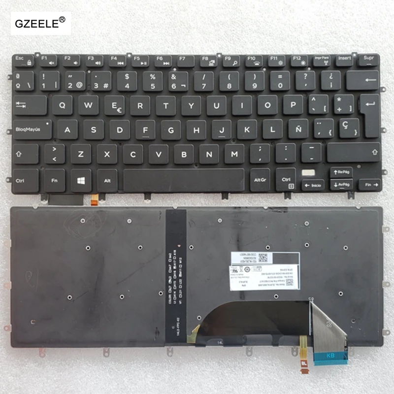 RU/米国/英国/FR/SP バックライト付きキーボード Dell XPS 15 9550 
