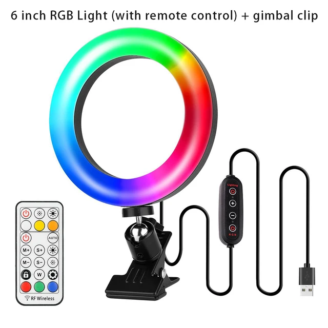 Lighting Ring Light, Laptop Video Conference Set, 6.3 Inch Led Selfie