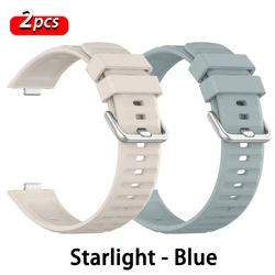 Premium Silicone Sport Strap - Replacement Smartwatch Band Accessory for HuaWei Watch Fit 5 (Starlight - Blue)