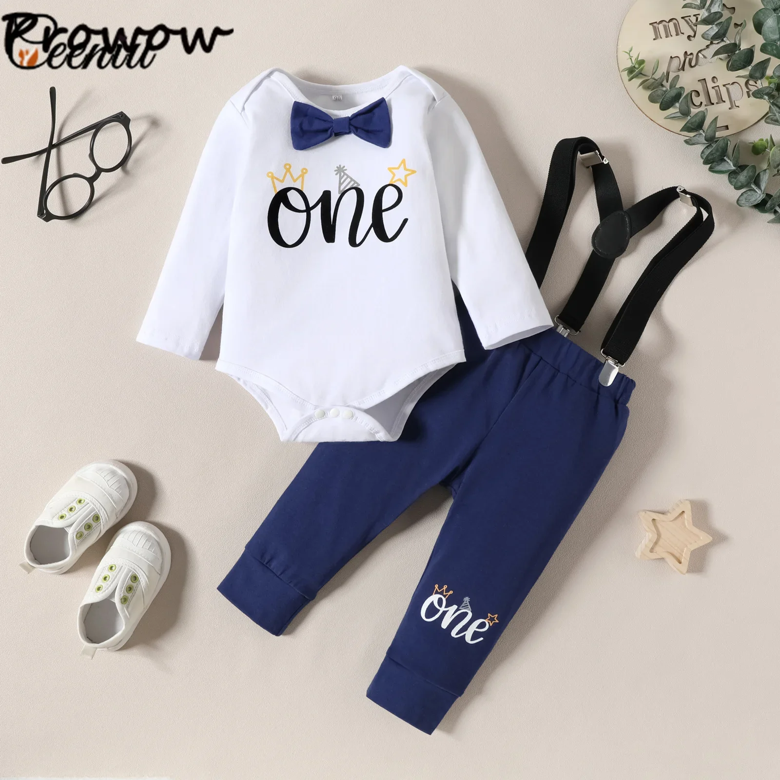 Ceeniu Baby Boys 1st Birthday Sets Bee Number "1&rdquo; Bodysuit and Overalls One Year Birthday Boy Cake Smash Outfits baby boy outfits