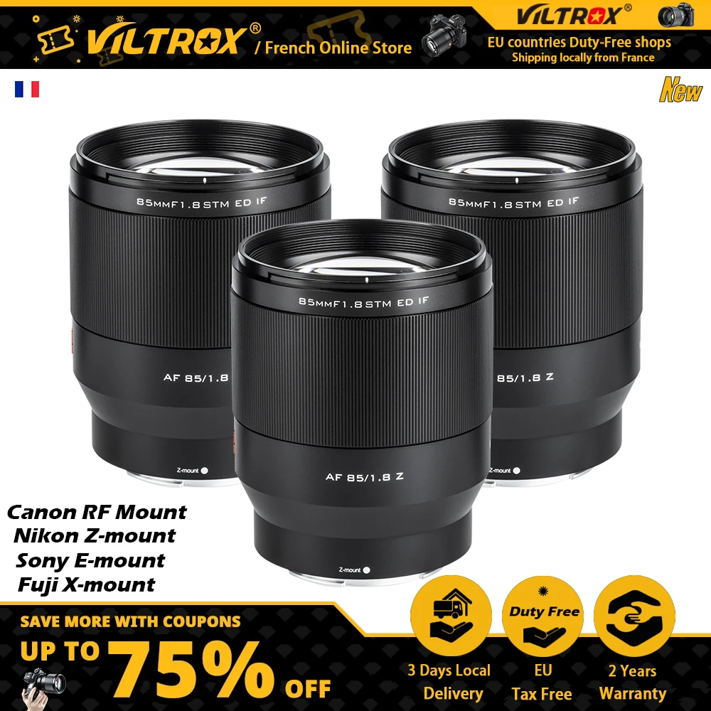 Viltrox 85Mm F1.8 Obiettivo Con Messa A Fuoco Automatica Per Sony E Mount Lens Nikon Z Mount Lens Canon Rf Mount Lens Fuji X Mount Lens Full Frame Len