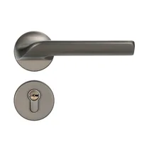 Serrure de porte de chambre moderne et minimaliste, silencieuse, pour intérieur, salle de bain, en bois, ensemble complet 5