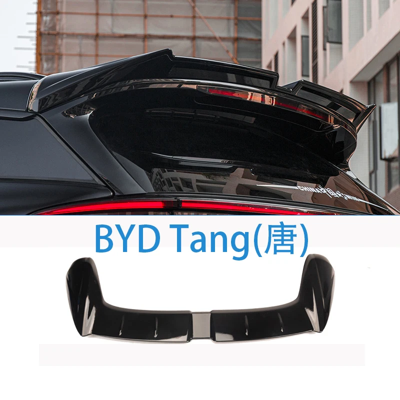 

For BYD Tang EV DMi DmpTan 2022~2023 Black Spoiler Rear Wings Lip Trunk Wing Body Kit Splitter Cover Trim Car Accessories