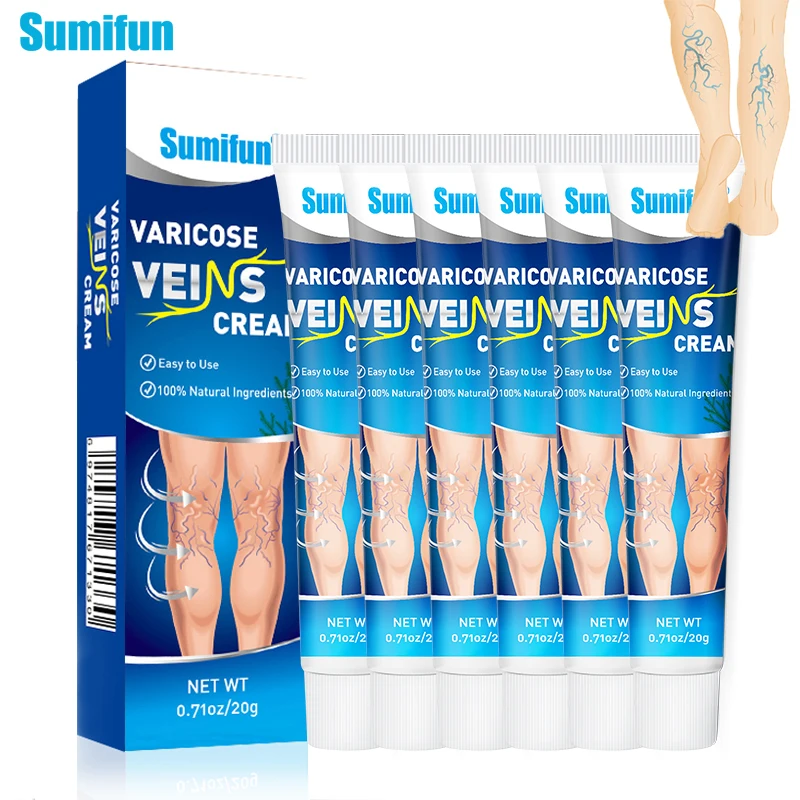 

5/10Pcs Sumifun Varicose Veins Cream Varicosity Angiitis Spider Removal Plaster Phlebitis Vasculitis Pain Relief Care Ointment