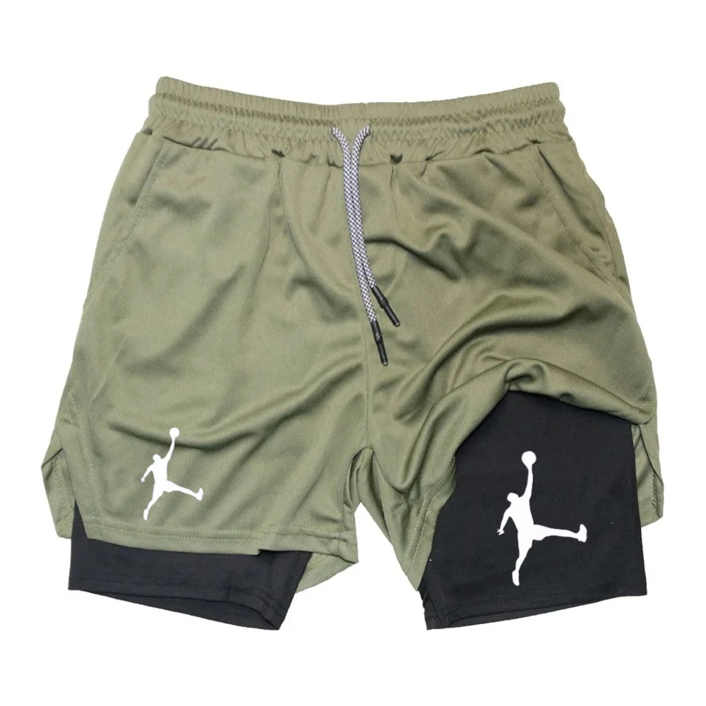 Sports Shorts Jujutsu Kaisen Anime Graphic 2 in 1 Compression Shorts For Men