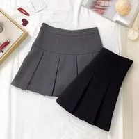 Jupe courte plissée grise taille haute pour femme, mode féminine, amincissante, polyvalente, anti-transparence, coupe trapèze, nouvelle collection printemps-automne 4