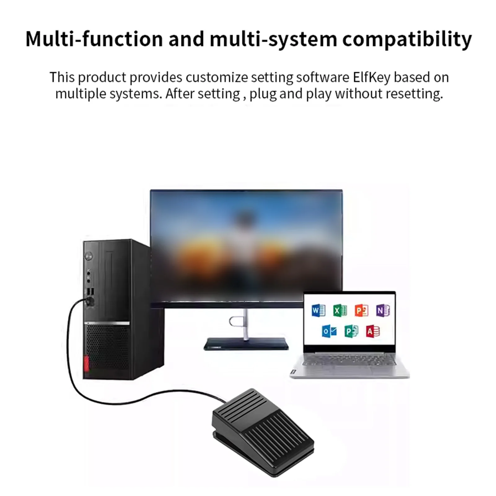 Foot  Pedal Foot  Pedal for Gaming Video and Programmable Computer Mouse Keyboard Functions Foot  Programmable