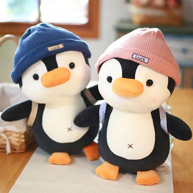 Penguin Stuffed Animal 22cm Lovely Plush Toy Stuffed Penguin Doll Soft Birthday Holiday Gifts For Kids Boys Girls For Schoolbag plush animal backpack adult animal shaped backpack toddler with adjustable strap breathable white seal animal shape schoolbag