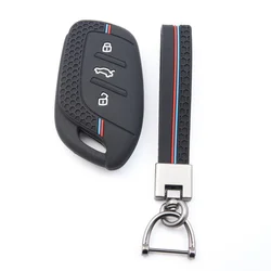 Premium Silicone Car Key Cover - Sleek and Durable Protection (Black)